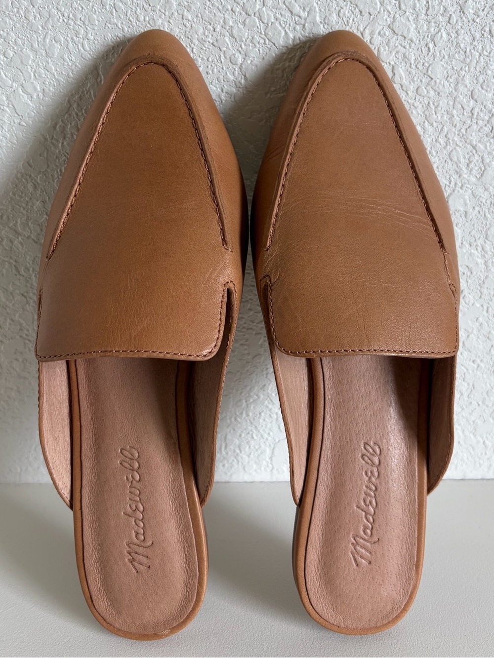 Madewell Frances Loafer Mule Women's - Madewell Cognac Leather Slip-On Mules